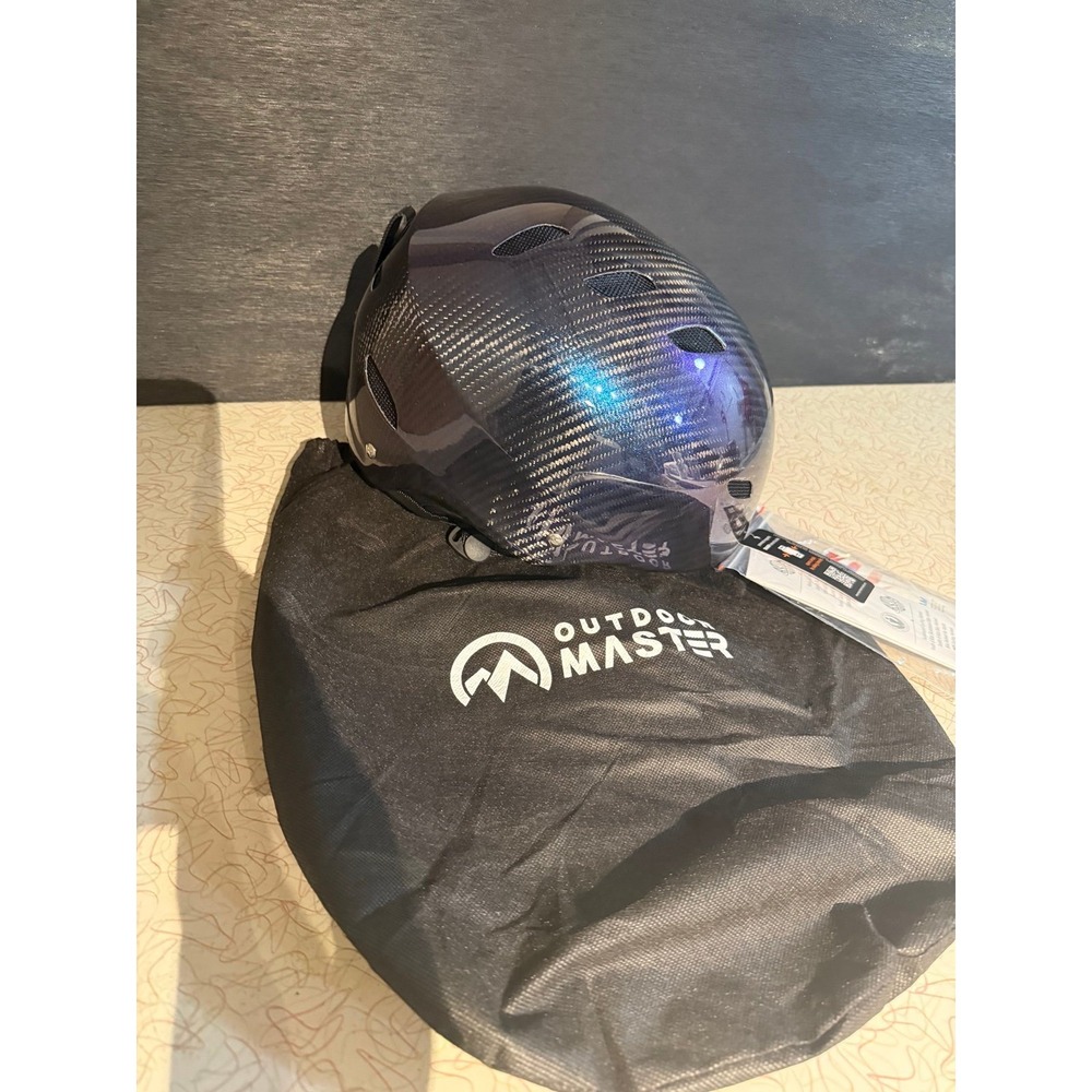 BNWT Outdoor Master Kelvin Carbon Fiber Helmet - Lightning Purple - Size Large